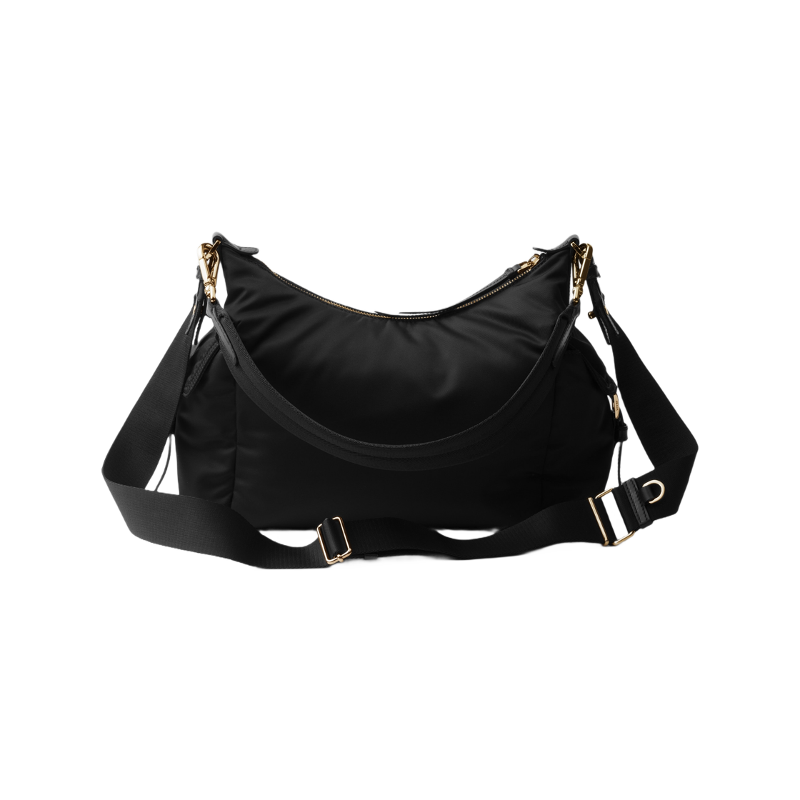 프라다 익스플로어 라지 리나일론 앤 레더 백 블랙(Prada Explore Large Re-Nylon and Leather Bag Black) - 3