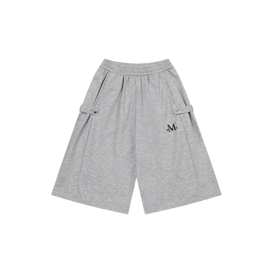 무센트 위어 사이드 버튼 스웻 버뮤다 하프 팬츠 남녀공용 그레이(MUCENT Weir Side Button Sweat Bermuda Half Pants Unisex Gray)