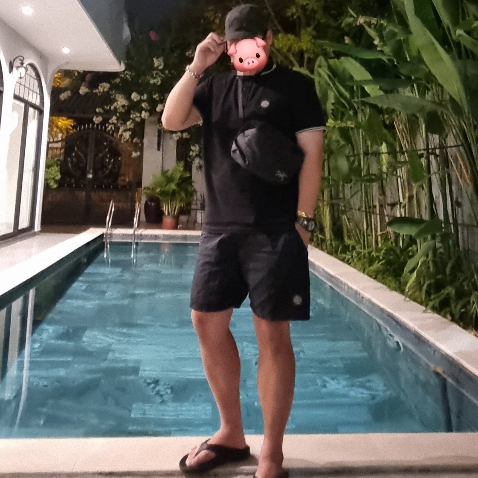 Supreme x Stone Island Camp Cap Black - 23FW, Stone Island 22002SC Organic Cotton Elastane Pique Patch Slim Fit Polo Shirt Black - 25SS 착용 스타일 - 1
