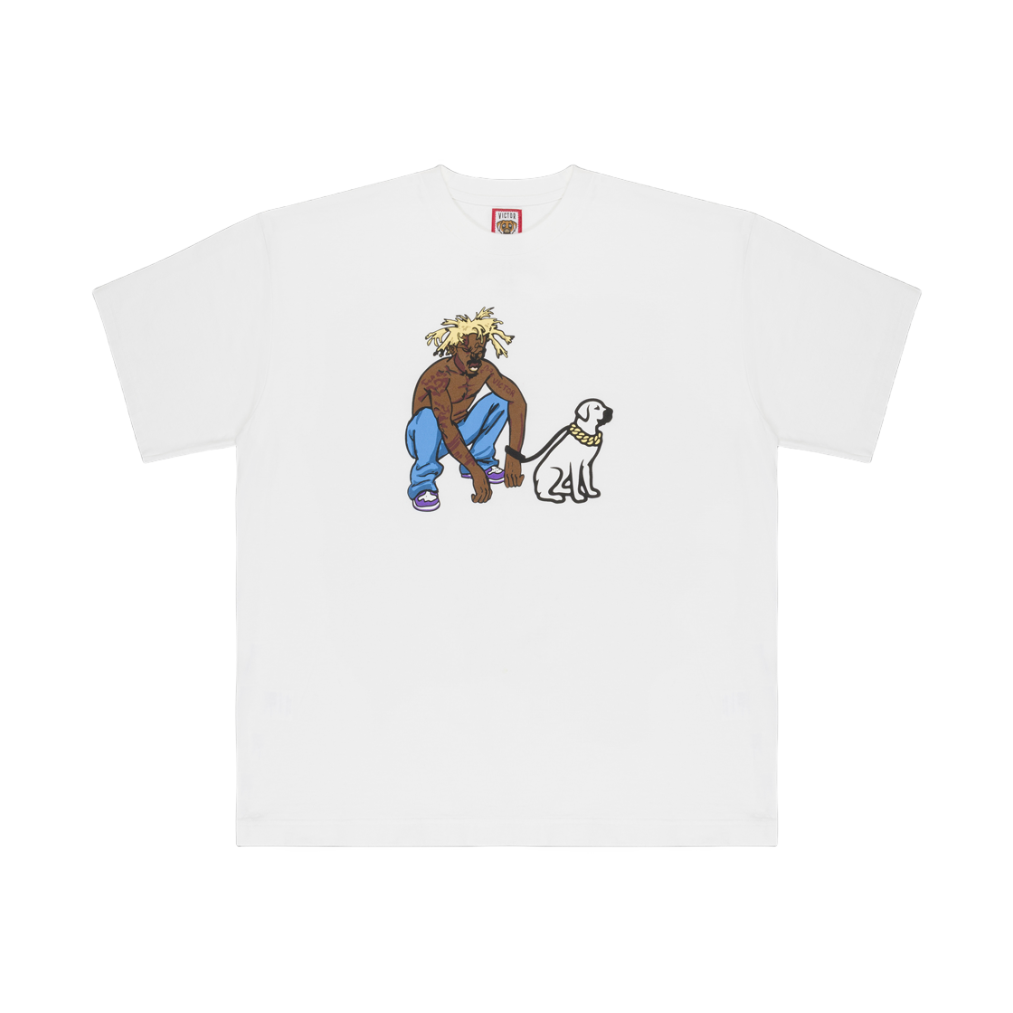 빅터 빅터 x 드미트리 로고 티셔츠 화이트(Victor Victor x Dimithry Logo T-Shirt White)