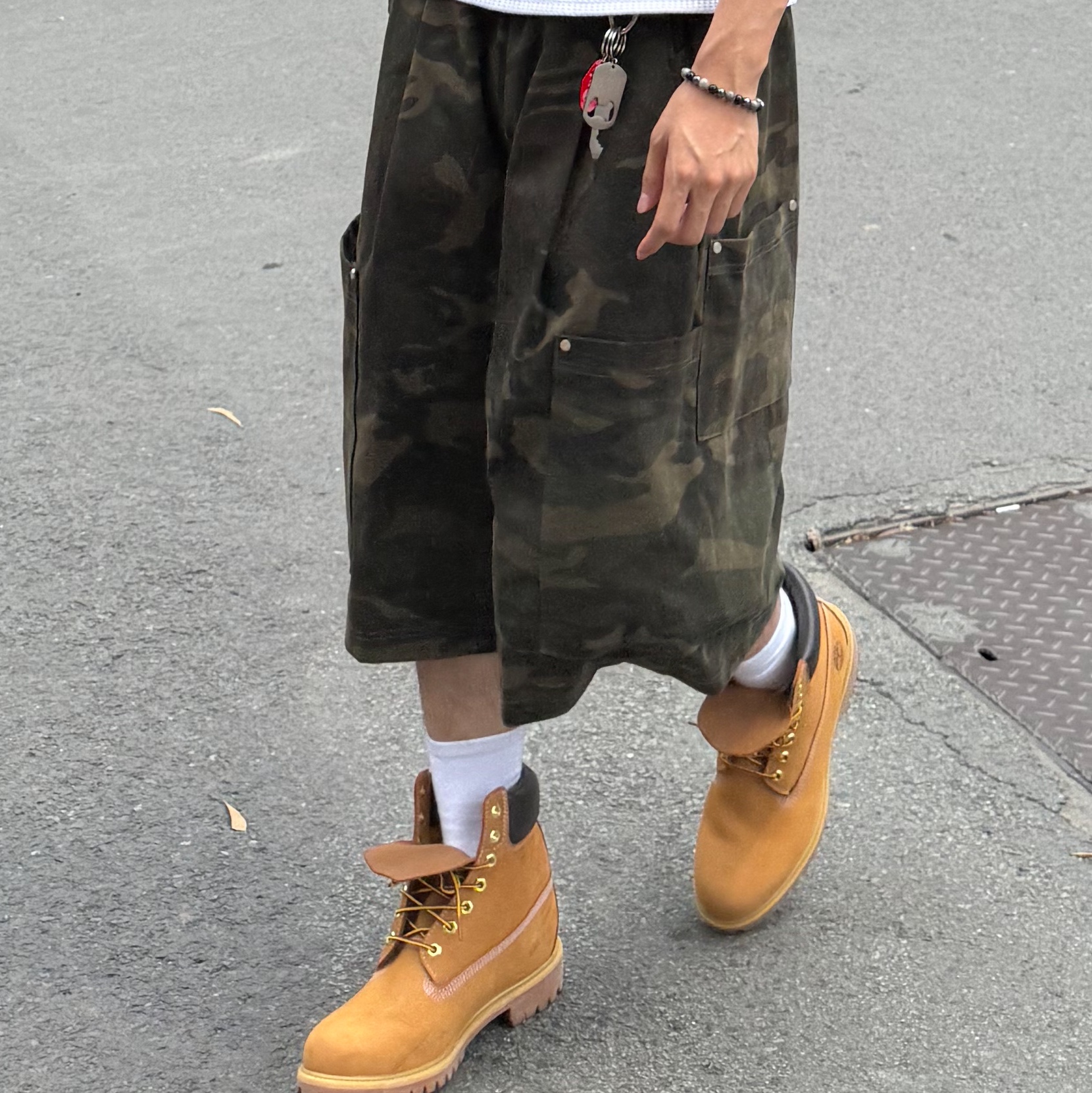 Timberland Premium 6 inch Waterproof Boot Wheat Nubuck - Wide 착용 스타일 - 4