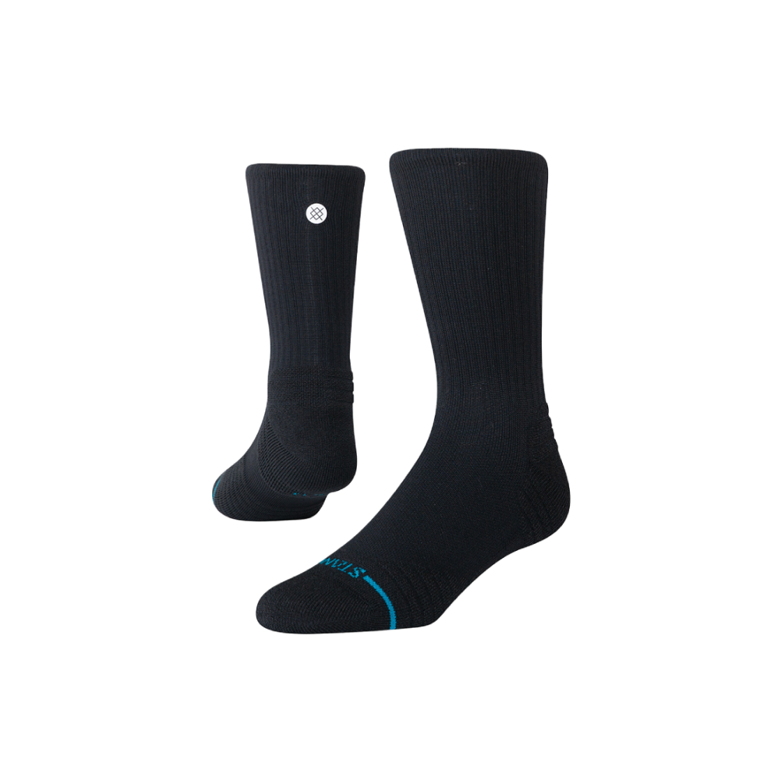 STC-A458C25ICO-BLK STANCE Unisex Icon Mid Solid Ribbed Crew
