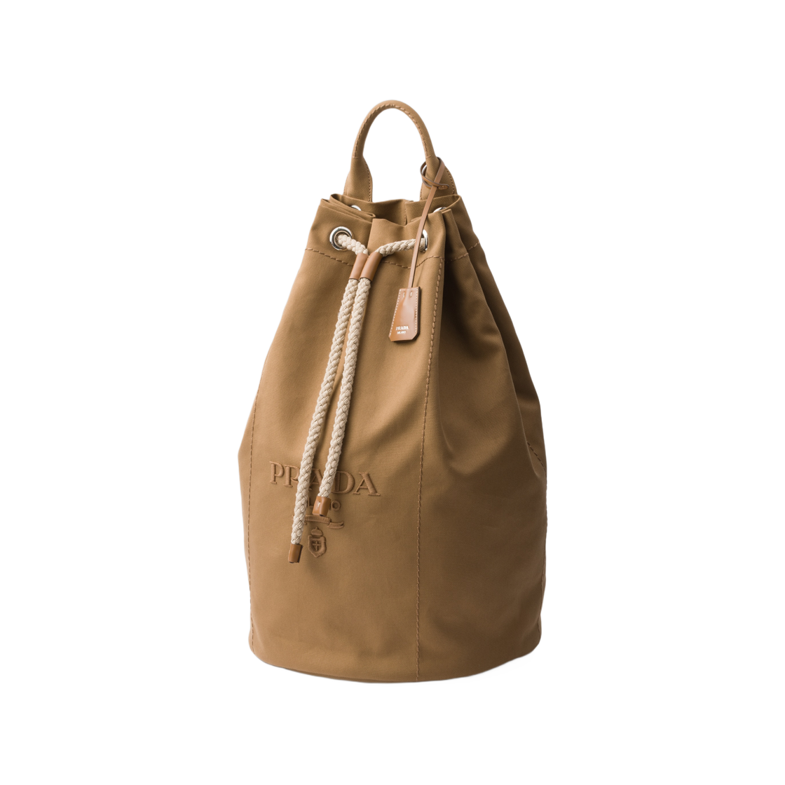 프라다 캔버스 드로우스트링 더플백 타바코(Prada Canvas Drawstring Duffle Bag Tabacco) - 2