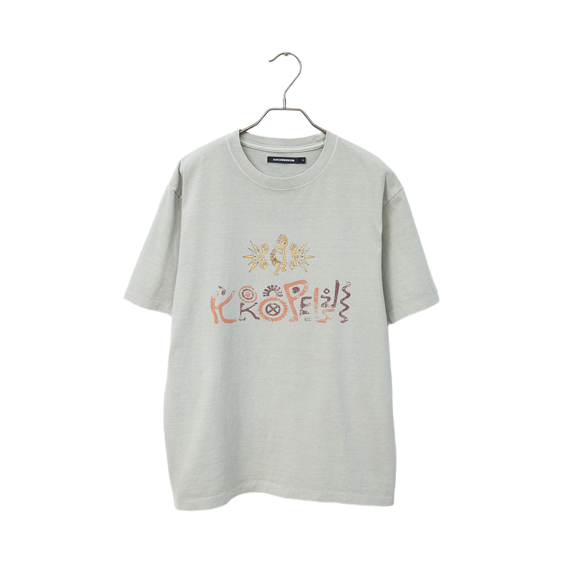 해칭룸 x 마스컴퍼니 코코펠리 티셔츠 그레이(Hatchingroom x Mascompany Kokopelli T-Shirt Grey)