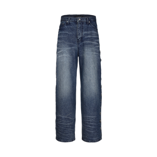 25HSPT04 Surgery Clover Line Denim Pants Blue