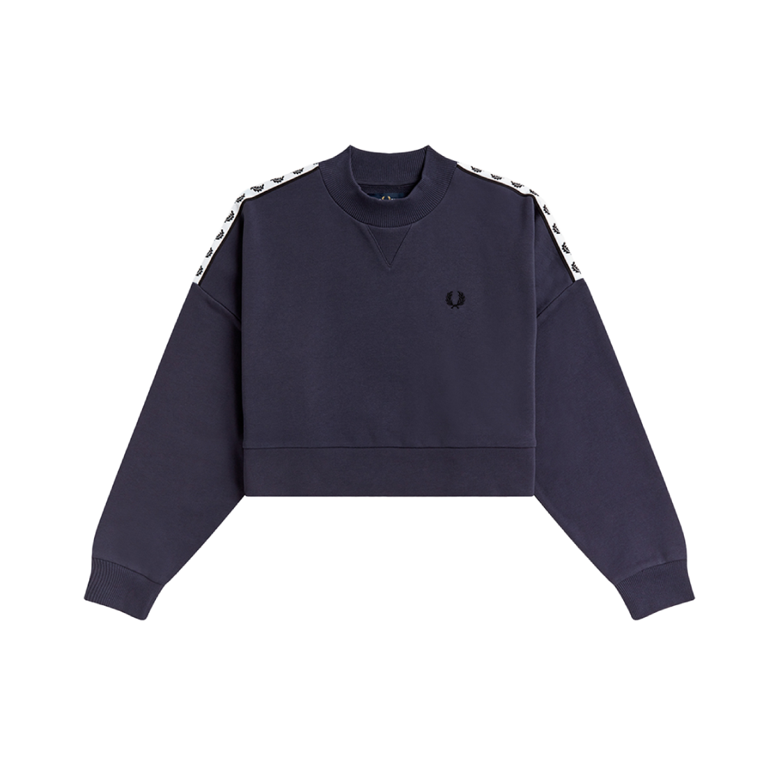 프레드페리 우먼스 테이프 스웨트셔츠 다크그래파이트(Fred Perry Womens Taped Sweatshirt Dark Graphite) - 1