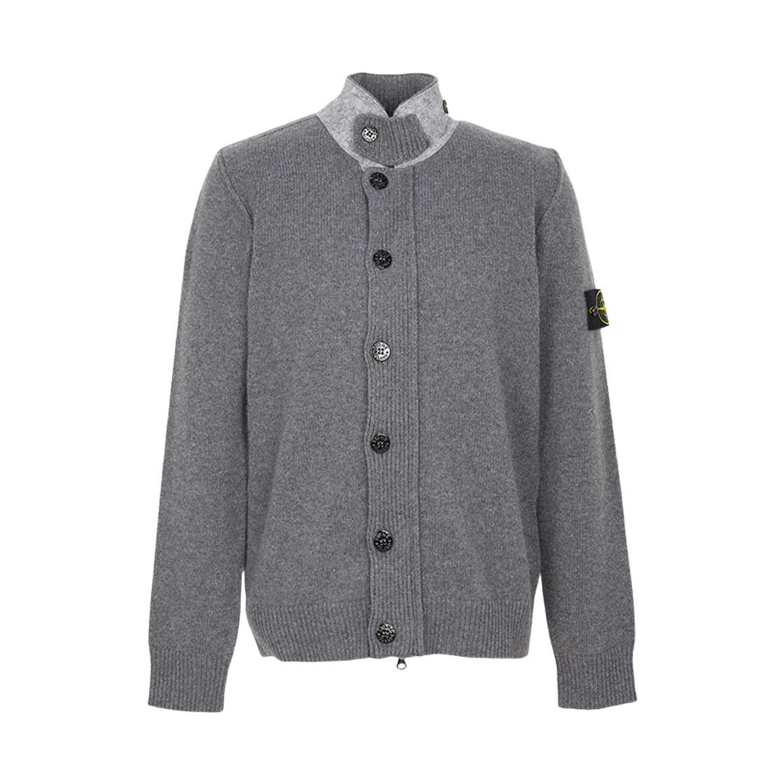 스톤 아일랜드 집업 가디건 그레이 - 25FW(Stone Island Zip Up Cardigan Gray - 25FW)