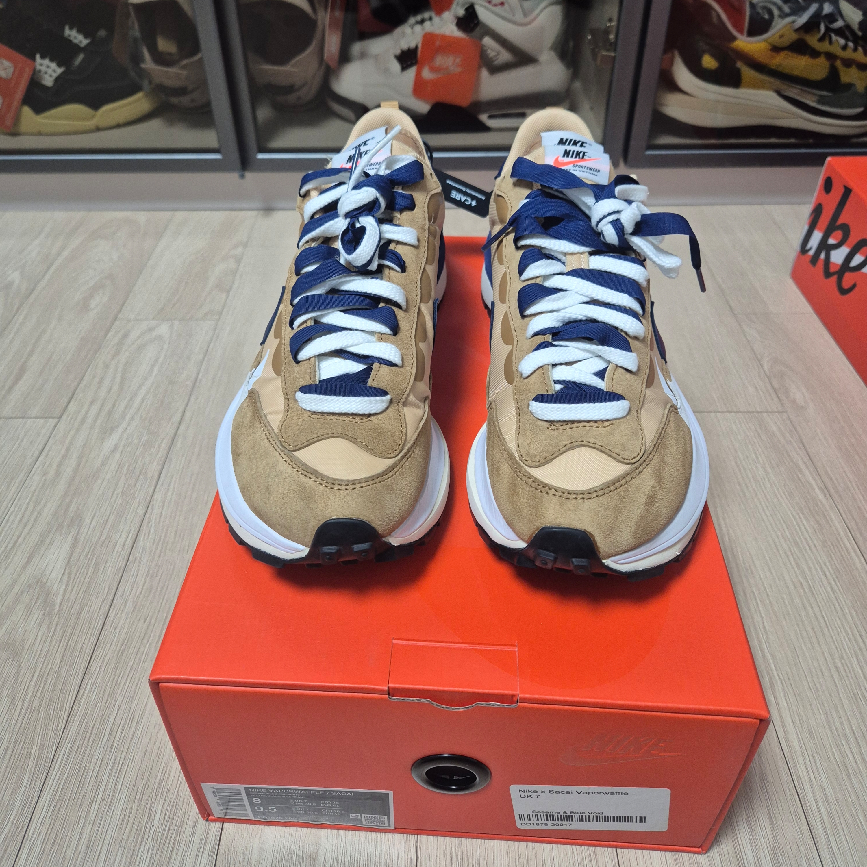 Nike x Sacai VaporWaffle Sesame and Blue Void, Nike x Sacai VaporWaffle Black White 착용 스타일 - 2