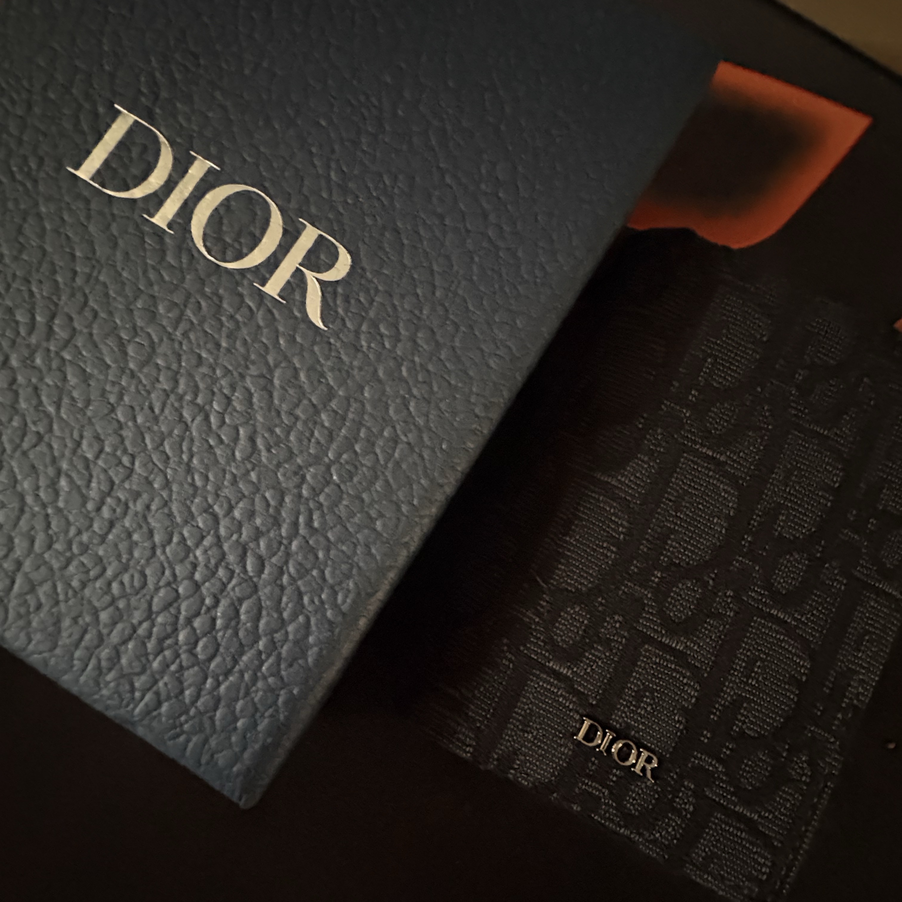 Dior Bi-Fold Card Holder Black Dior Oblique Jacquard 착용 스타일