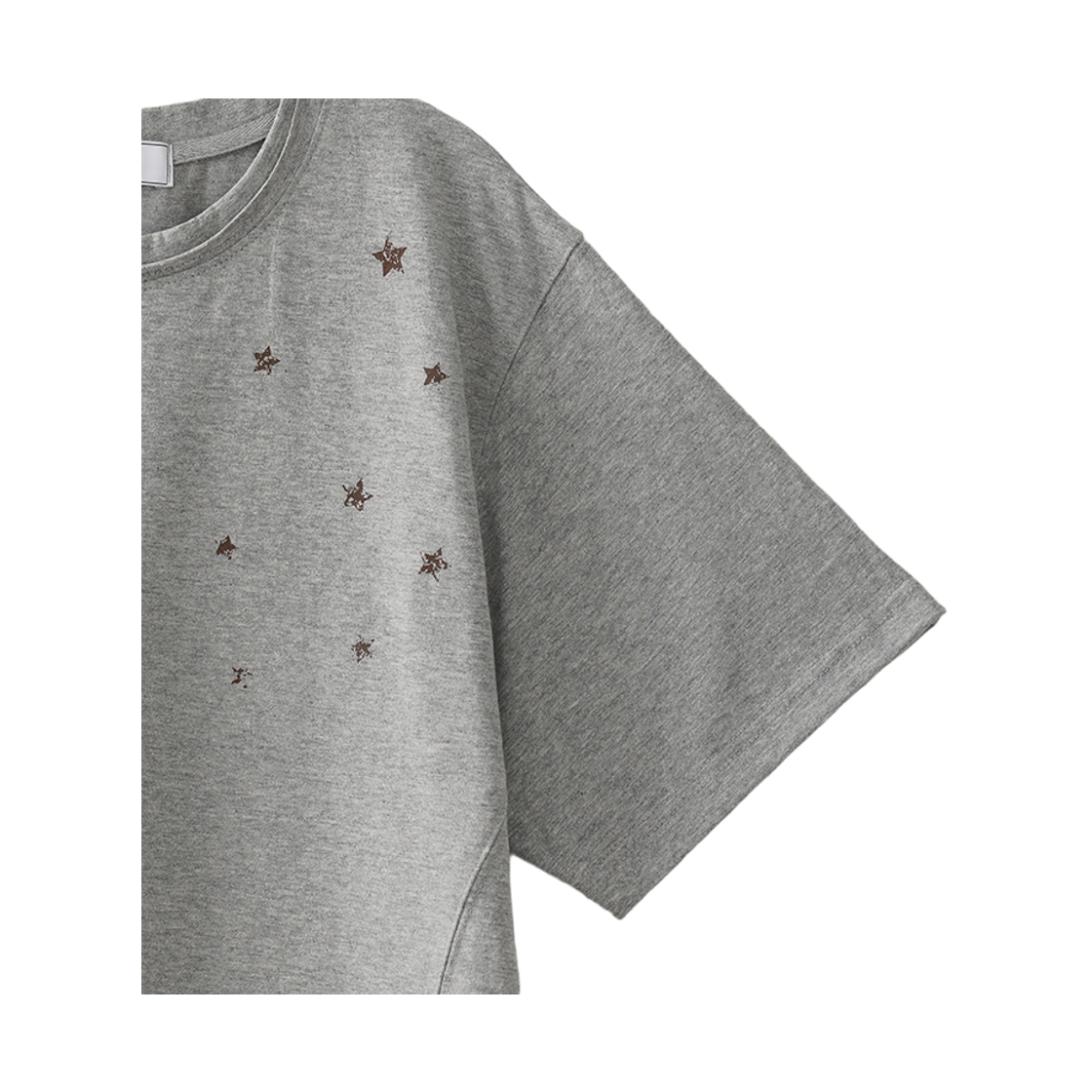 블루 선플라워 빈티지 90s 스타 크롭 반팔 티셔츠 멜란지 그레이(Blue Sunflower Bluesf Vintage 90s Star Crop Tee Melange Grey) - 5