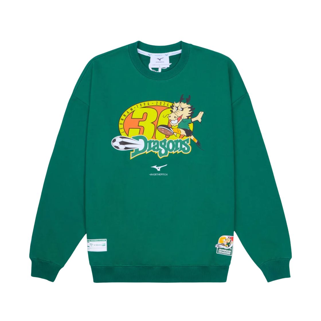 - Jeonnam Dragons x Mizuno x Over The Pitch 30th Anniversary Sweatshirt Green
