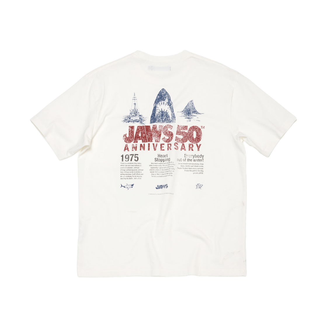 - Hatchingroom x Jaws 50th Anniversary T-Shirt White