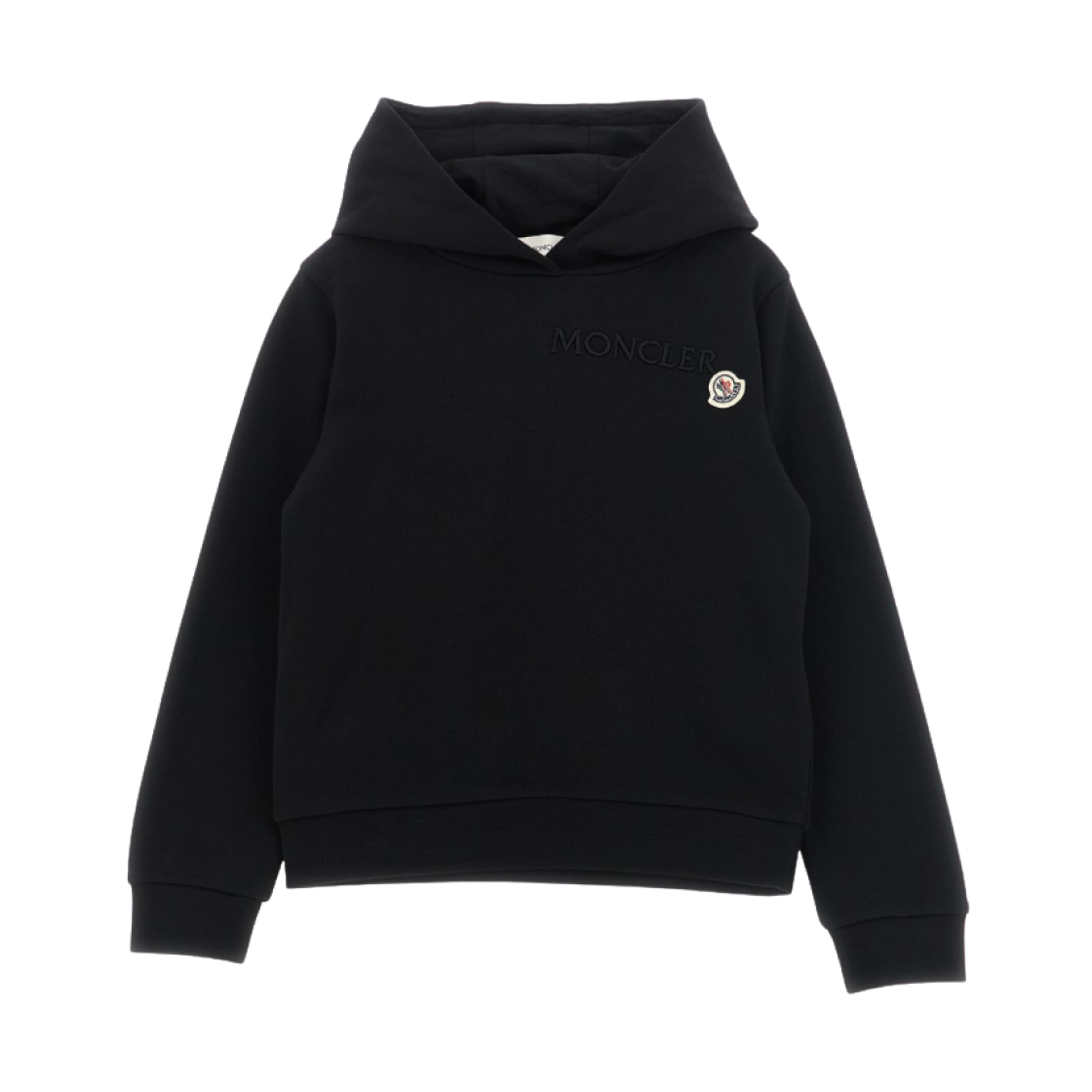 K2-954-8G00015-899PS-999 (Kids) Moncler Logo Cotton Hoodie Black - 25FW