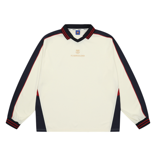FBCFLS01 FC Barcelona Heritage Long Sleeve Jersey Ivory