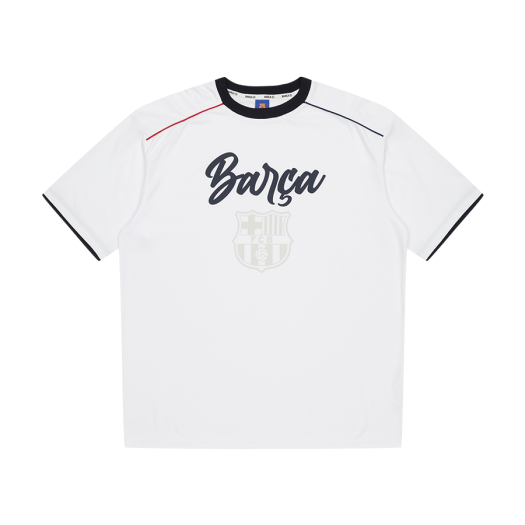 FBCFSS06 FC Barcelona Crest T-shirt White