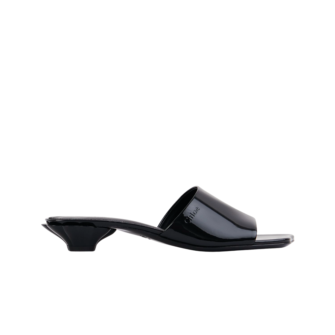 (W) 끌로에 플라워 샌들 뮬 블랙((W) Chloe Flower Sandals Mule Black)