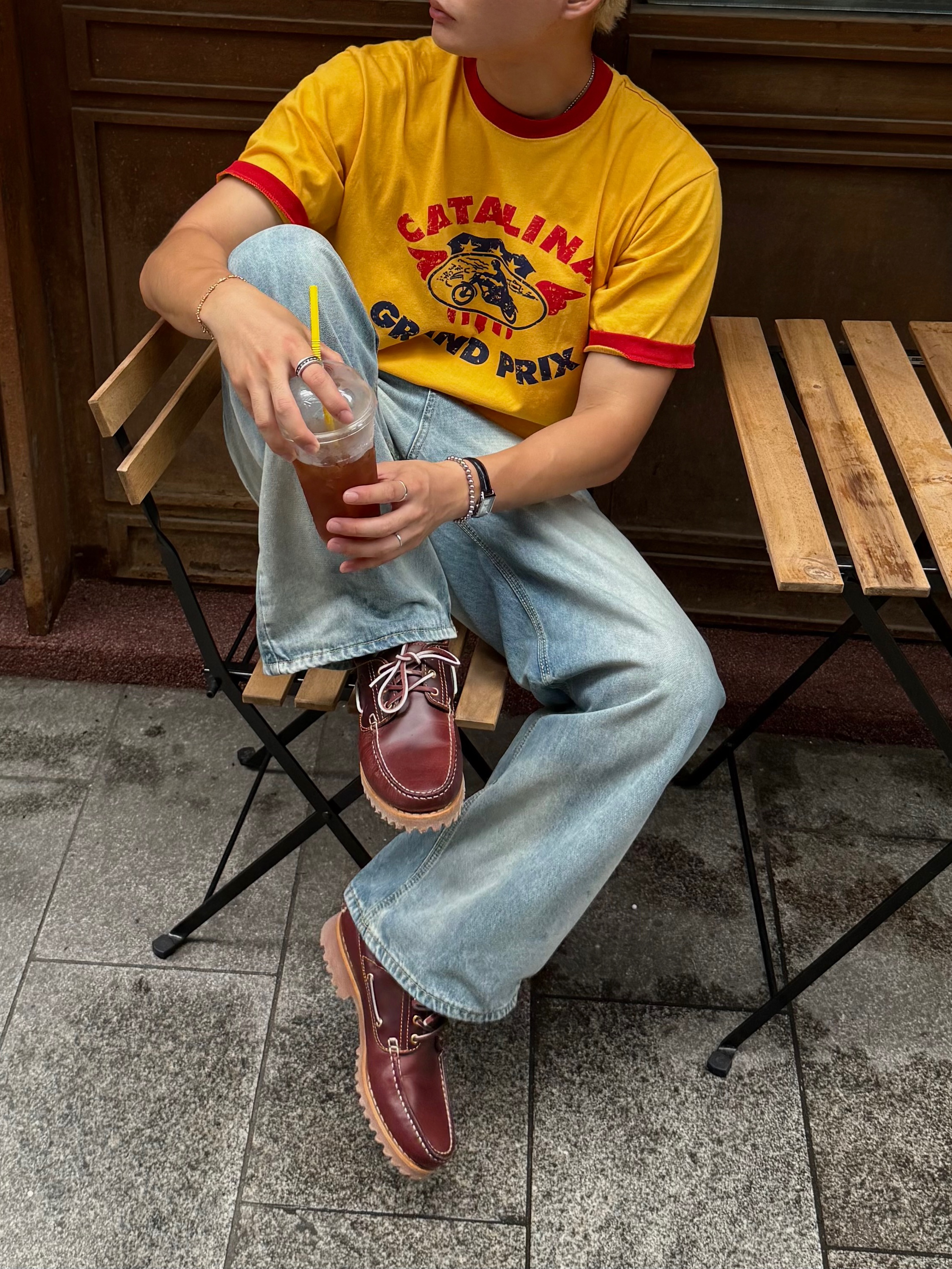 Timberland Authentic 3-Eye Classic Lug Burgundy -Wide 착용 스타일 - 2