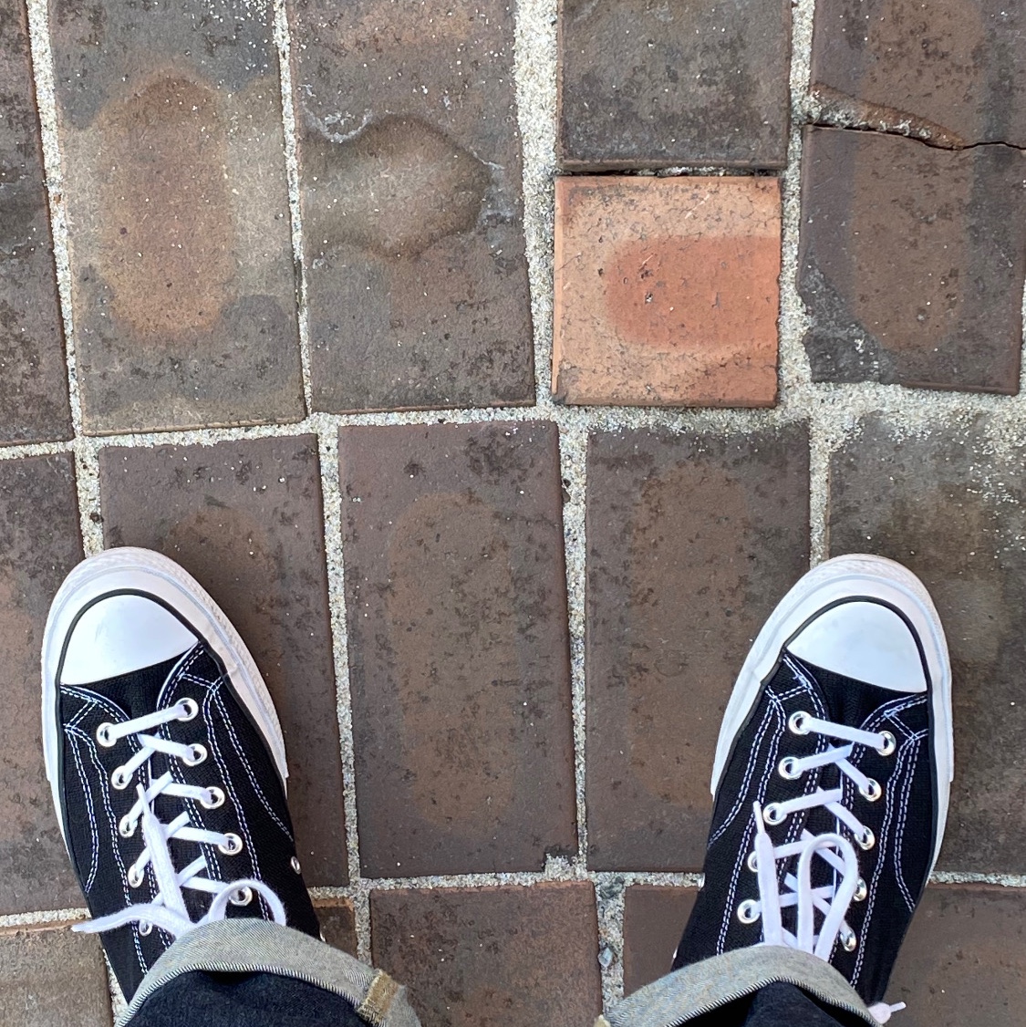Converse x Stussy Chuck 70 High Black 착용 스타일 - 2