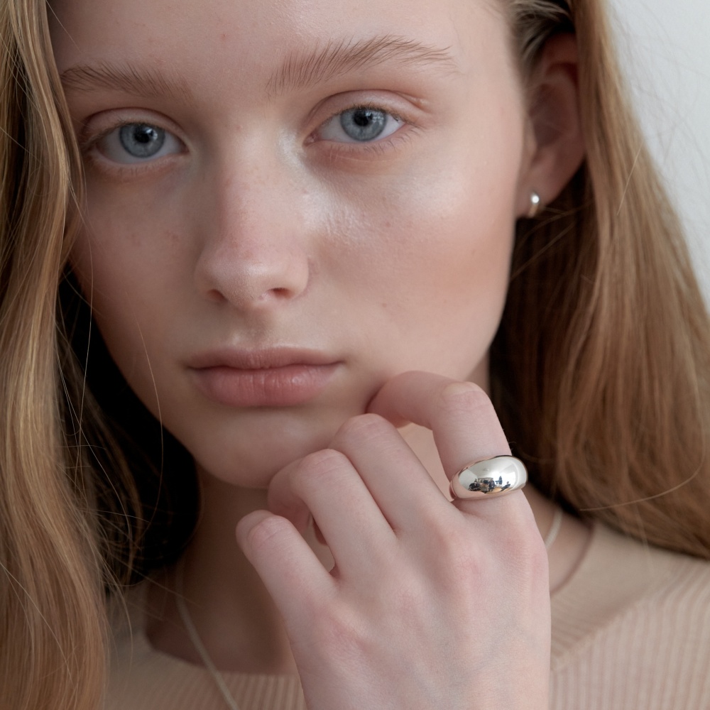 러브미몬스터 [실버] 볼드 문 반지(lovememonster [Silver] Bold Moon Ring) - 5