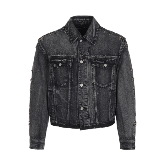 25HSTS01 Surgery Clover Line Denim Jacket Black