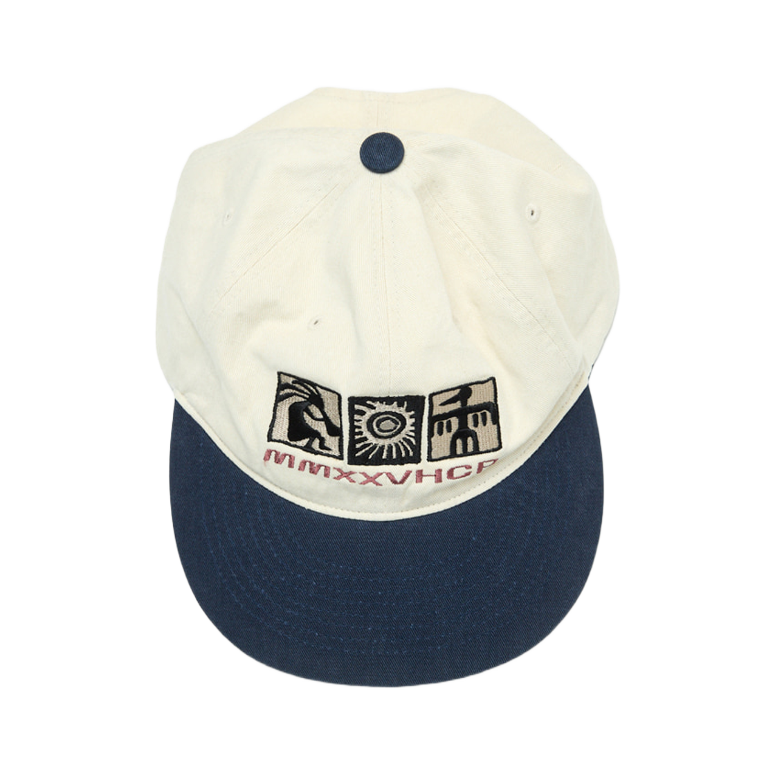 해칭룸 x 마스컴퍼니 코코펠리 캡 크림 네이비(Hatchingroom x Mascompany Kokopelli Cap Cream Navy)