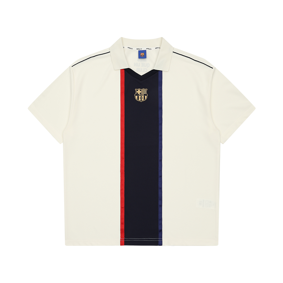 FC 바르셀로나 레트로 숏 슬리브 저지 아이보리(FC Barcelona Retro Short Sleeve Jersey Ivory)