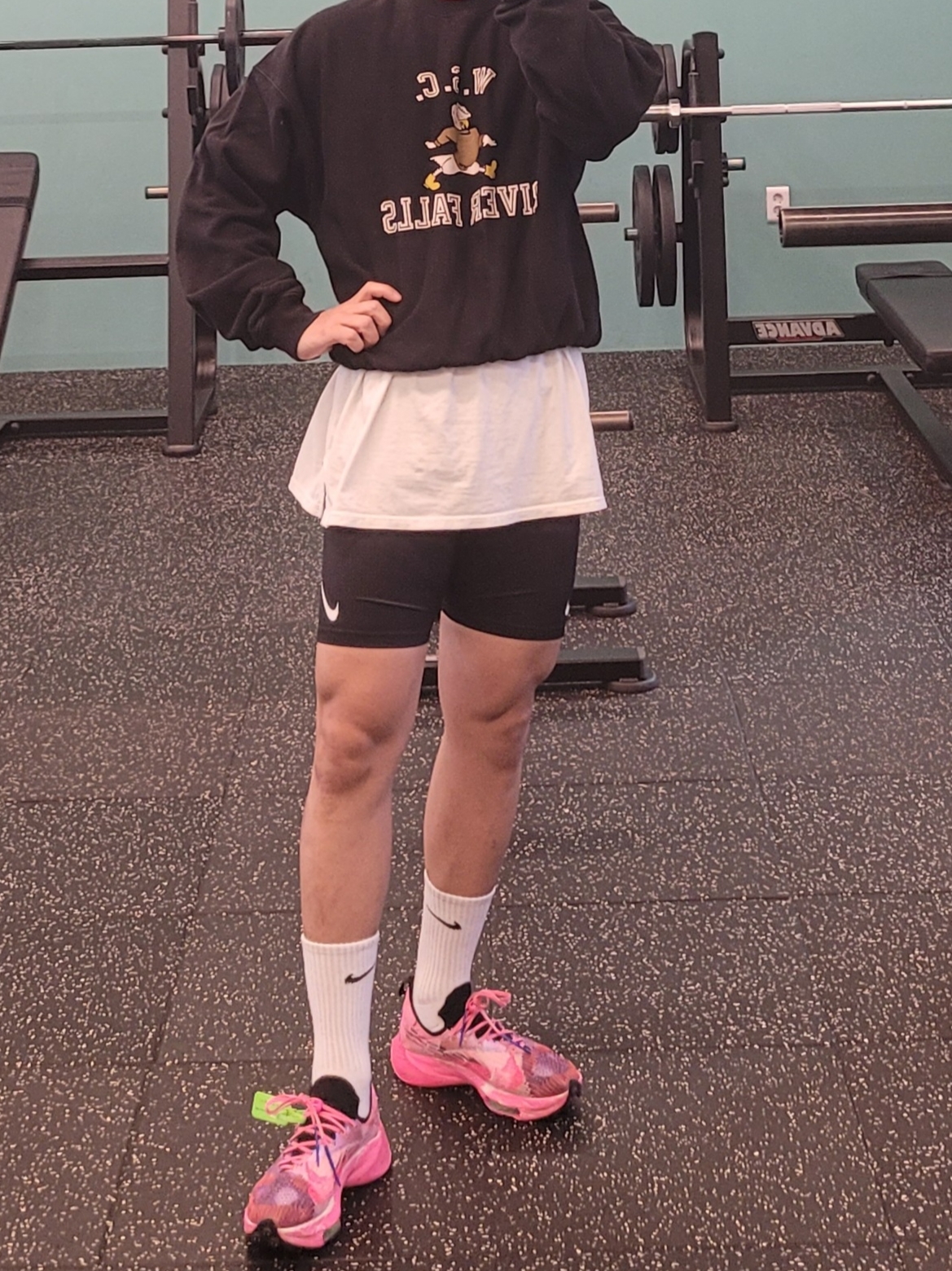 Nike Dri-Fit ADV Aeroswift Running Half Tights Black - Asia, Nike x Off-White Air Zoom Tempo Next% Pink Glow 착용 스타일 - 2