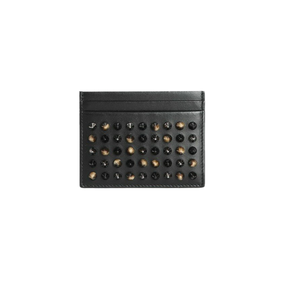 3215157B548 Christian Louboutin Kios Spikes Card Holder Black