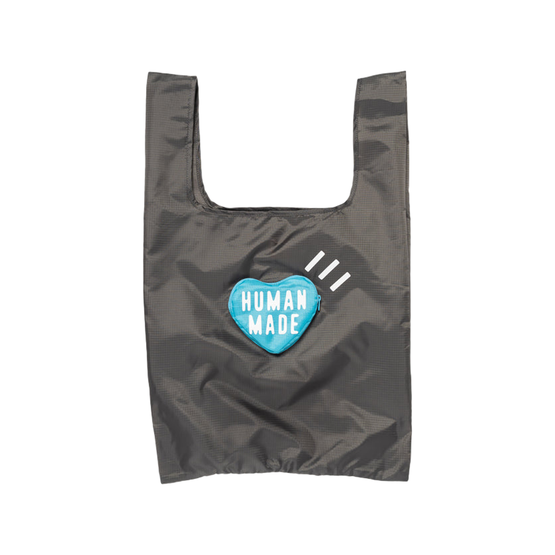 휴먼 메이드 하트 쇼핑백 라지 그레이