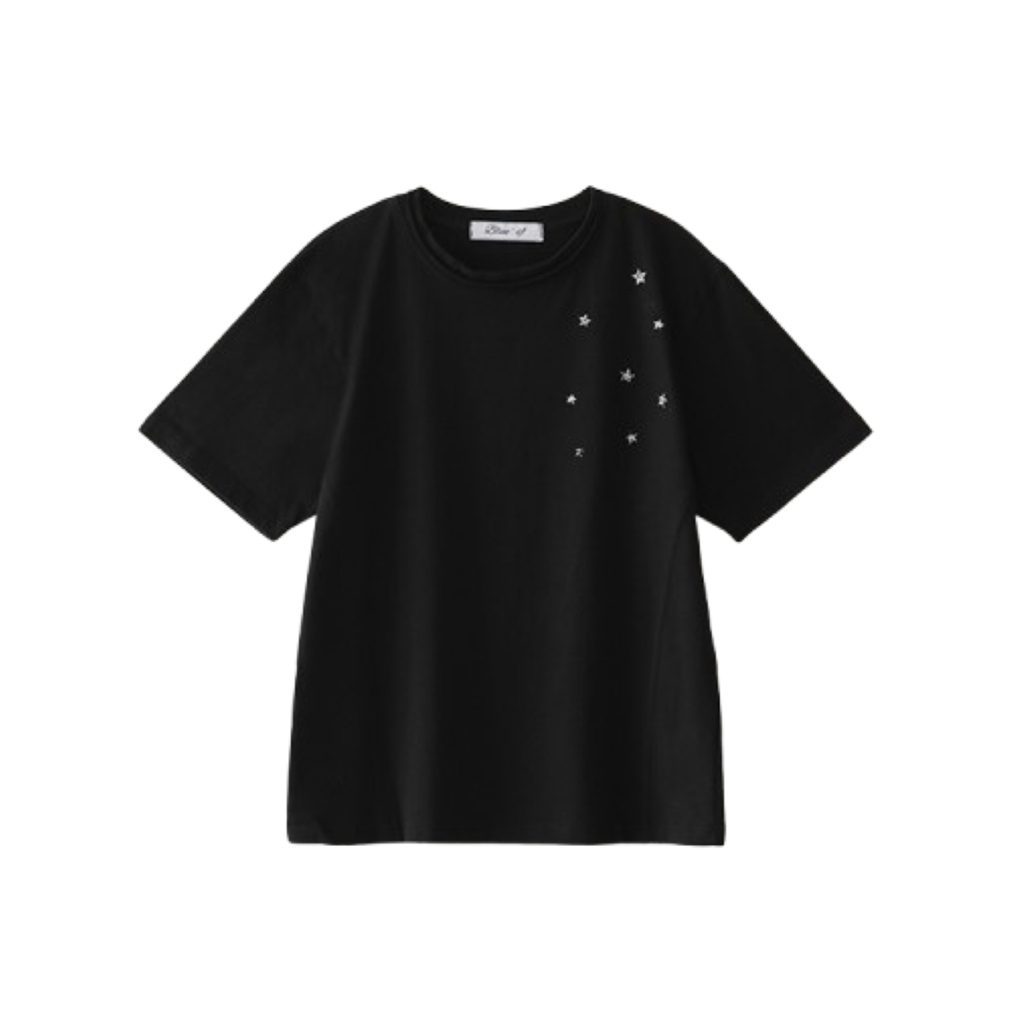 블루 선플라워 빈티지 90s 스타 크롭 반팔 티셔츠 블랙(Blue Sunflower Bluesf Vintage 90s Star Crop Tee Black)