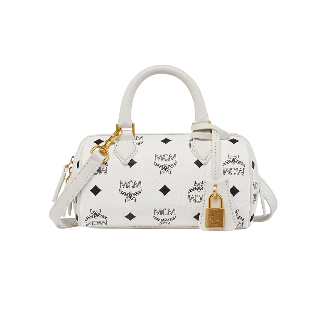 엠씨엠 엘라 보스턴백 비세토스 미니 화이트(MCM Ella Boston Bag in Visetos Mini White)