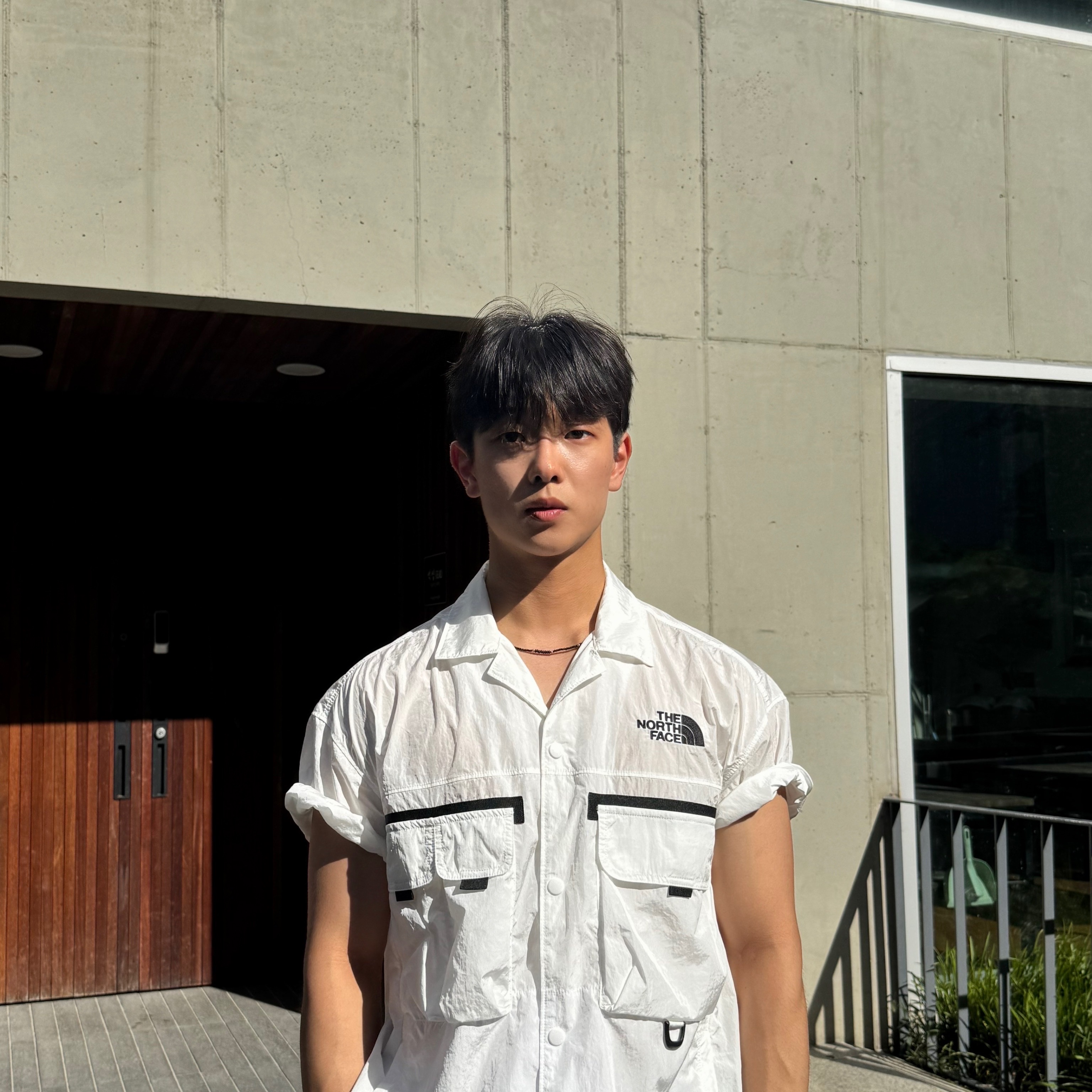 The North Face Sheldon Jacket White - 25SS 착용 스타일 - 1