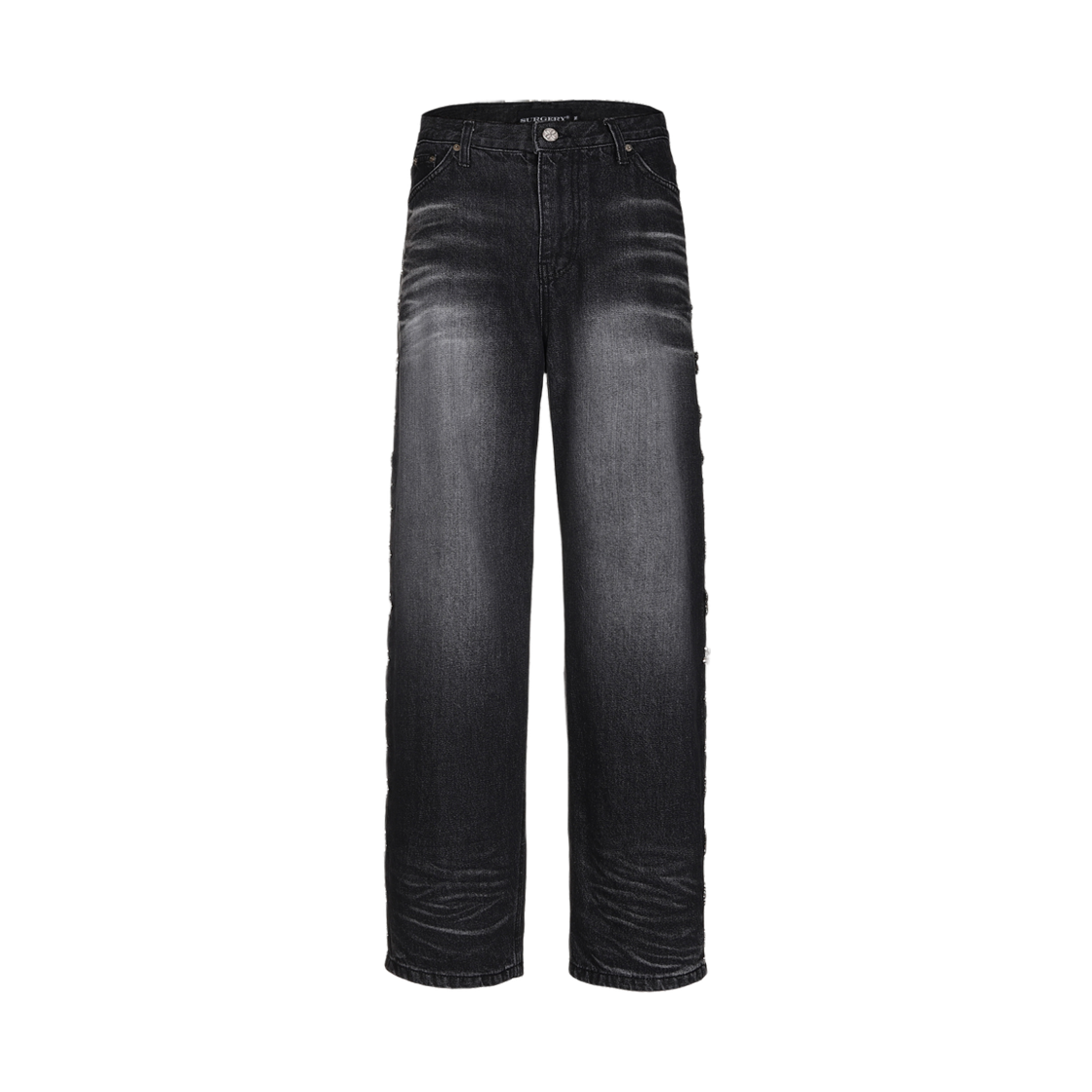 25HSPT05 Surgery Clover Line Denim Pants Black