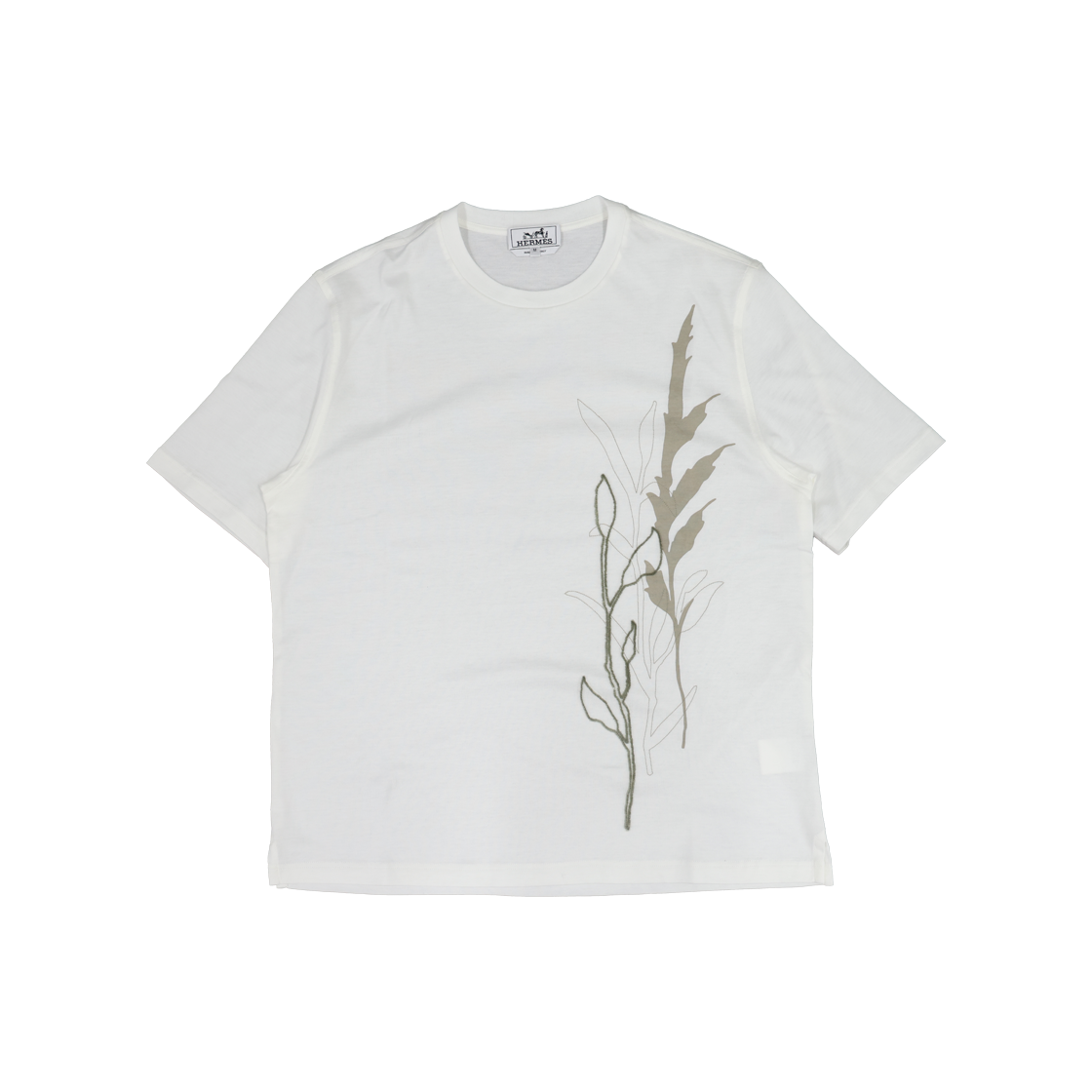 ITA6C4R56R3D Hermes Herbaume 3D TShirt White