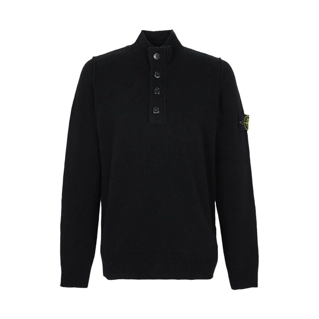 스톤 아일랜드 하프 집업 집업 니트웨어 블랙 - 25FW(Stone Island Half Zip Up Knitwear Black - 25FW)