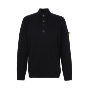Stone Island Half Zip Up Knitwear Black - 25FW