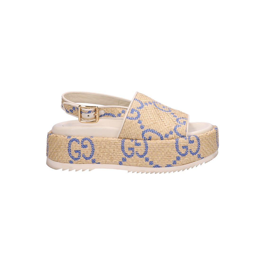 IT8SCBATJ826 Gucci Platform Sandals Raffia 35.5