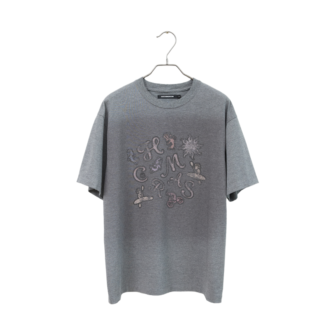 해칭룸 x 마스컴퍼니 MAS&HCR 티셔츠 다크 M.그레이(Hatchingroom x Mascompany MAS&HCR T-Shirt Dark M.Grey)