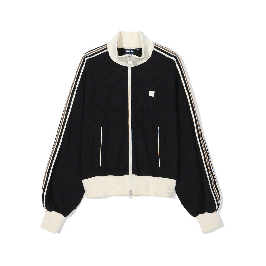 [6% 적립] 휠라 1911 니트 트랙 집업 블랙