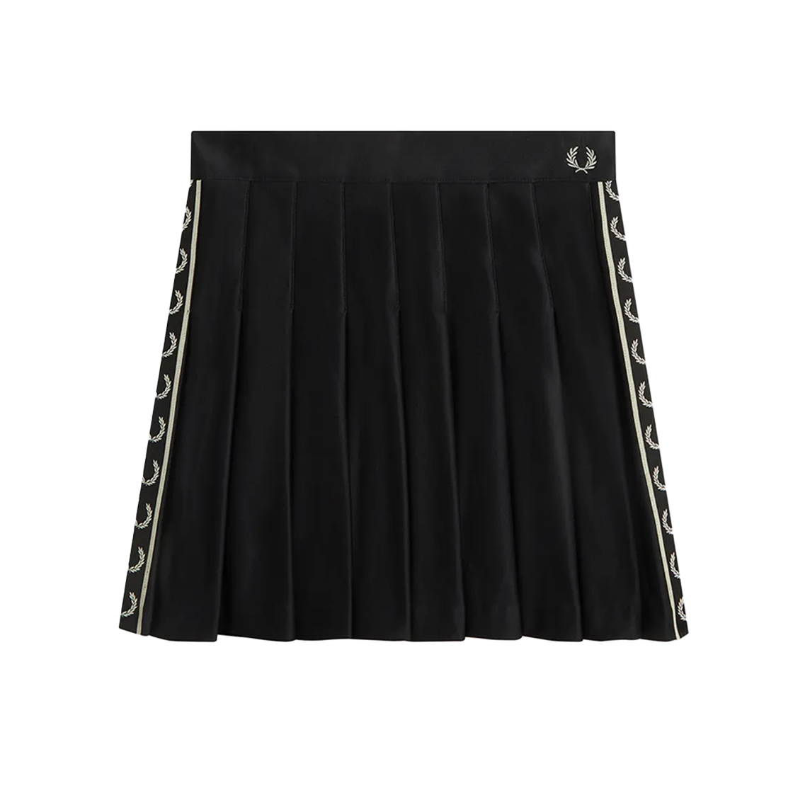 프레드페리 우먼스 테잎 플리츠 스커트 블랙(Fred Perry Womens Taped Pleated Skirt Black)