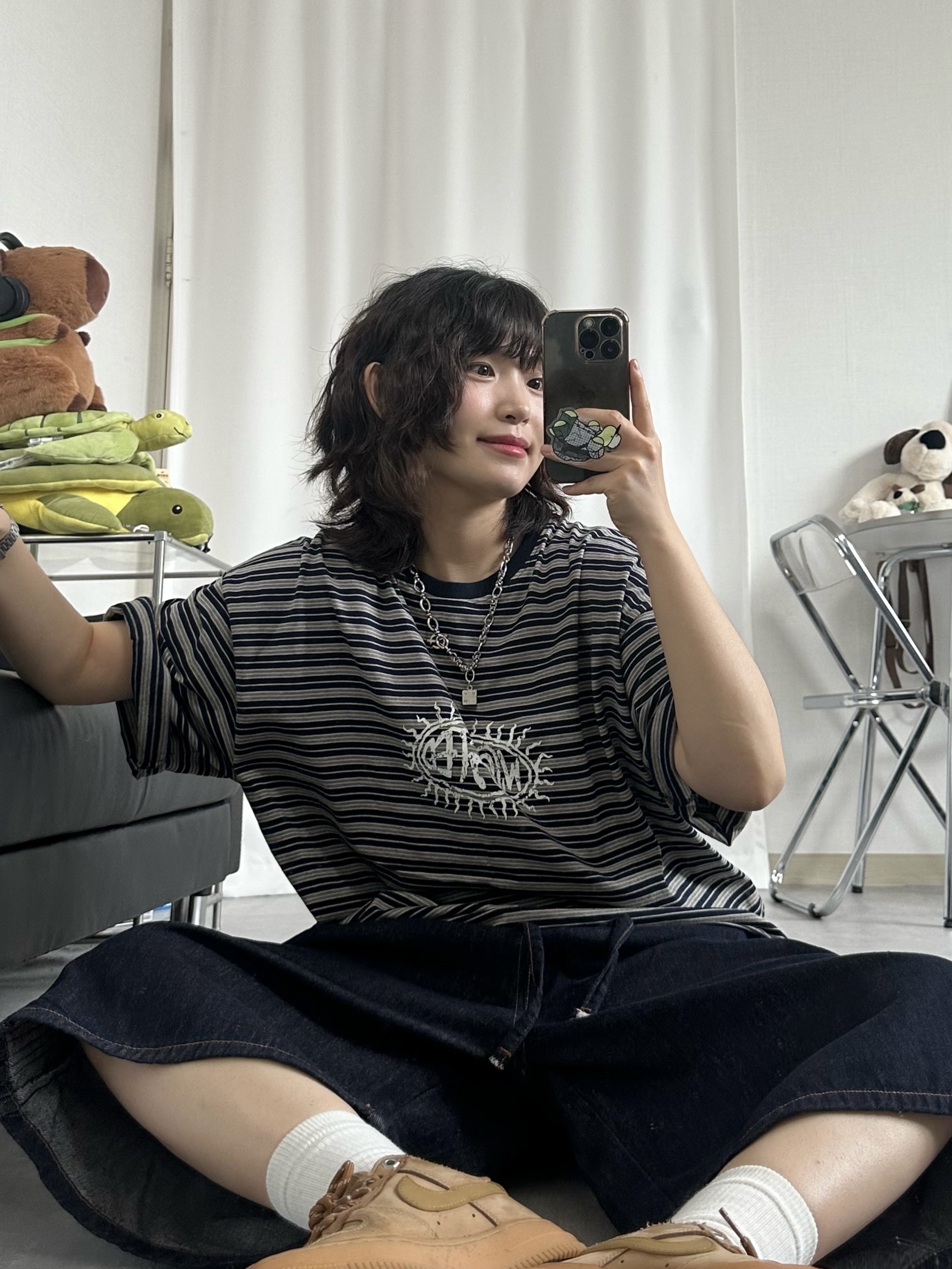 (W) Nike Air Force 1 '07 WB Flax Wheat 착용 스타일 - 1