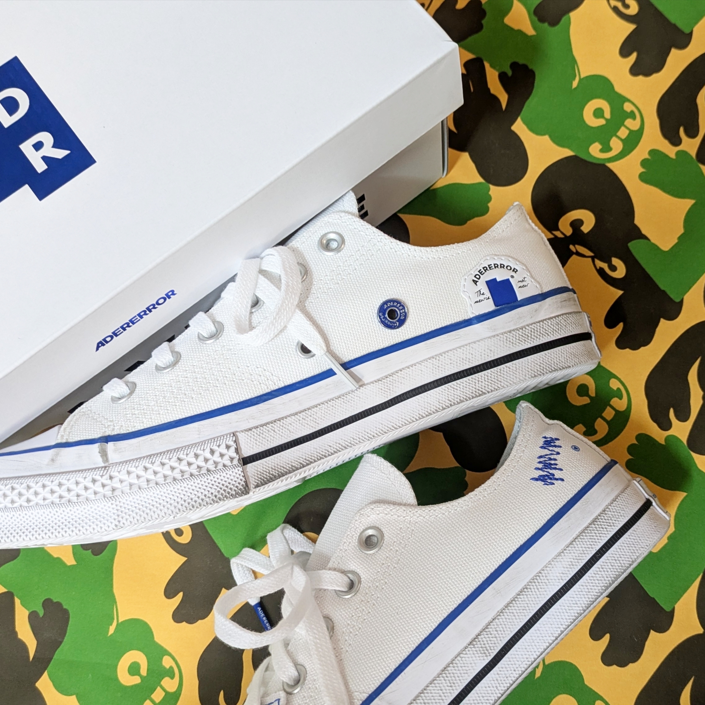 Converse x Ader Error Sig; Chuck 70 Low White Blue 착용 스타일 - 2