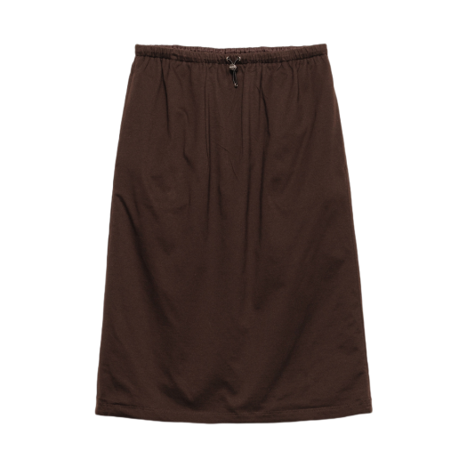 131109-17XE-F0192 (W) Prada Reversible Cotton Jersey and Re-Nylon Skirt Ebony