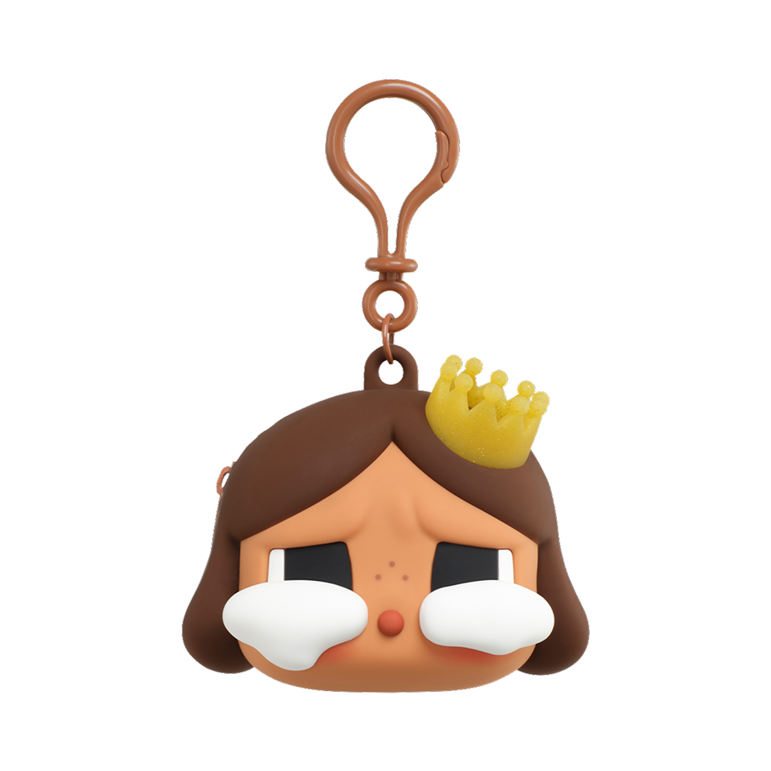 팝마트 크라이베이비 샤이니 샤이니 시리즈 이어폰 케이스 브라운(Pop Mart Crybaby Shiny Shiny Series Earphone Case Brown)