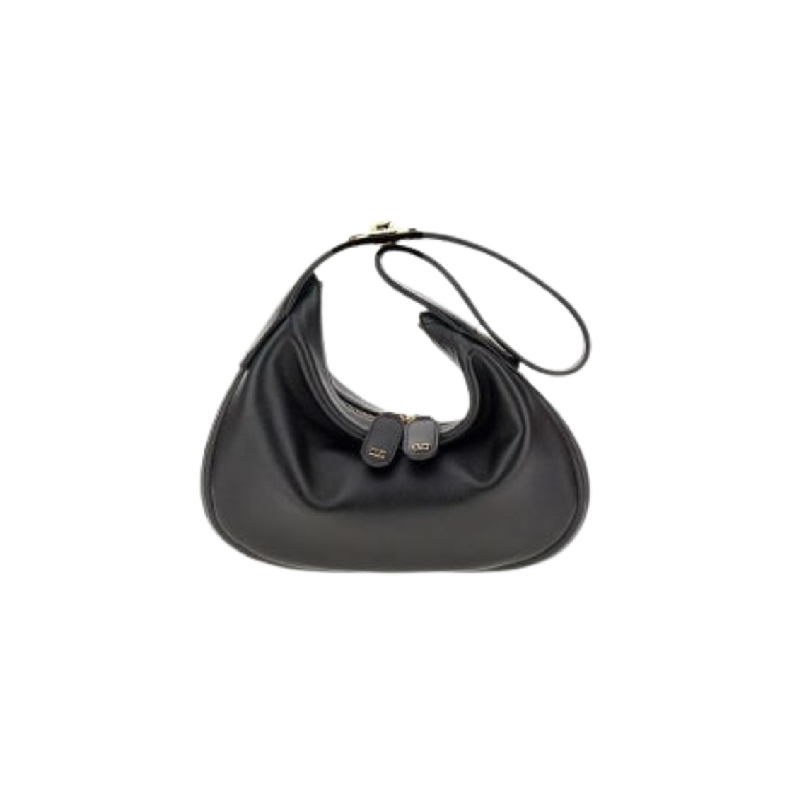 B0N54ZFJ0NO Valentino Vlogo Locker Large Nappa Hobo Bag Black