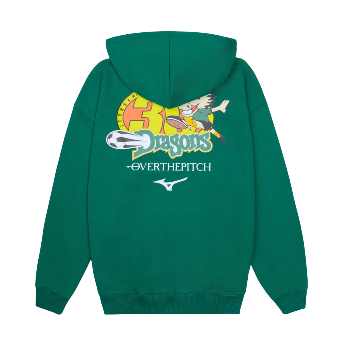 전남 드래곤즈 x 미즈노 x 오버더피치 30주년 후드 그린(Jeonnam Dragons x Mizuno x Over The Pitch 30th Anniversary Hoodie Green) - 2