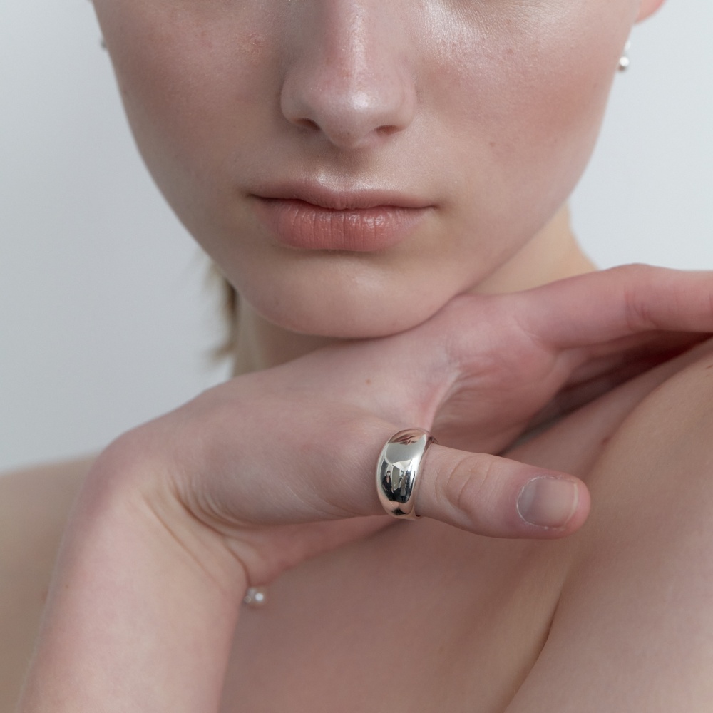 러브미몬스터 [실버] 볼드 문 반지(lovememonster [Silver] Bold Moon Ring) - 4