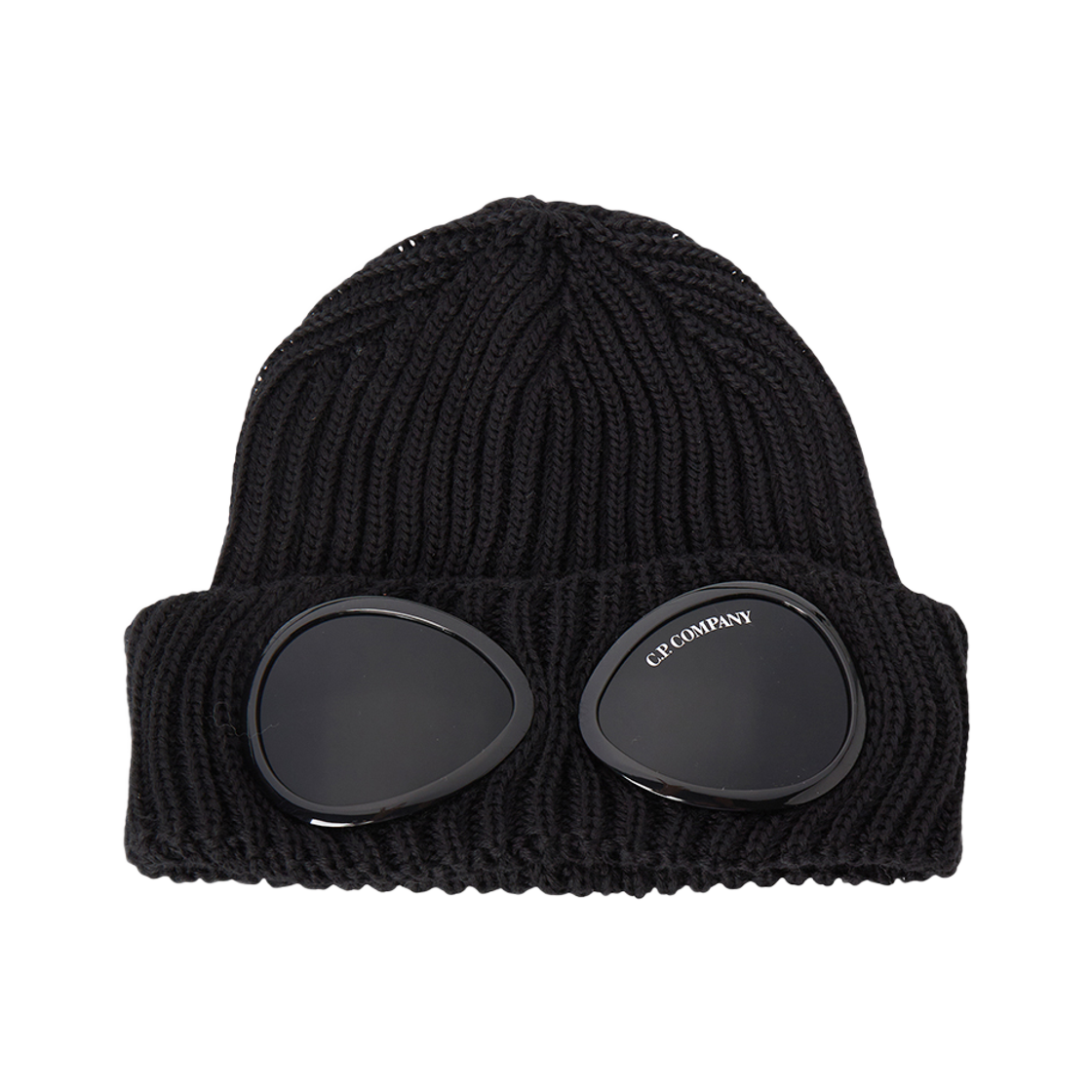C.P. 컴퍼니 엑스트라 파인 메리노 울 고글 비니 블랙 - 25FW(C.P. Company Extra Fine Merino Wool Goggle Beanie Black - 25FW)