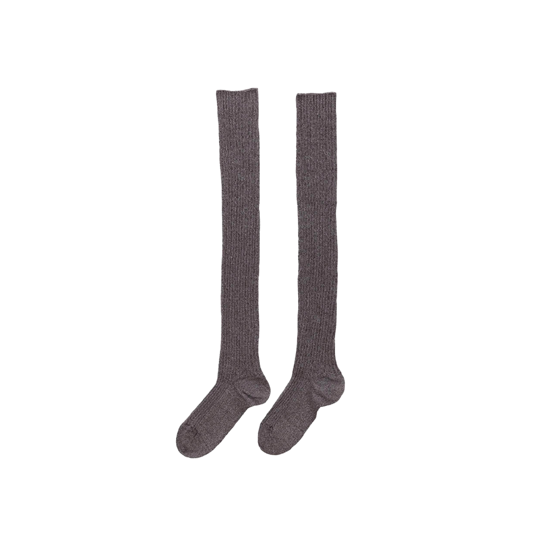 베이스레인지 우먼 오버니 삭스 그레이 브라운 - 25FW(Baserange Women Overknee Socks Grey Brown - 25FW)