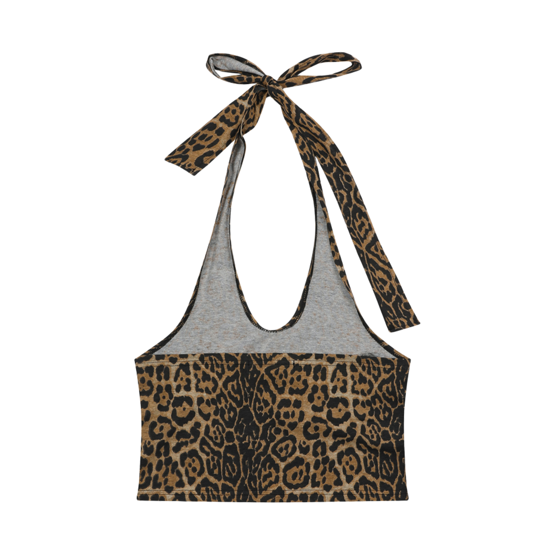 무센트 시몬 셋업 호피 홀터넥 크롭 나시(MUCENT Simon Set Up Leopard Halter Neck Crop Sleeveless) - 2